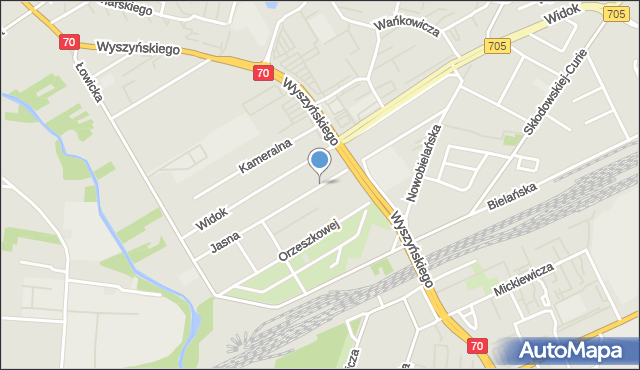 Skierniewice, Jasna, mapa Skierniewic