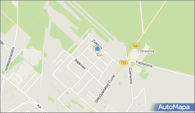 Skierniewice, Jastrzębia, mapa Skierniewic