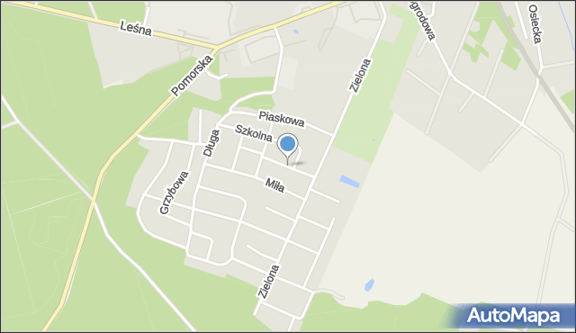 Skórcz, Jagodowa, mapa Skórcz