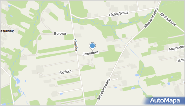 Skuły, Jaworowa, mapa Skuły