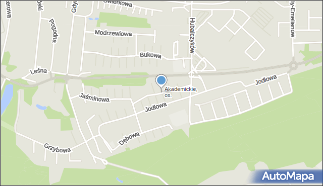 Słupsk, Jałowcowa, mapa Słupska