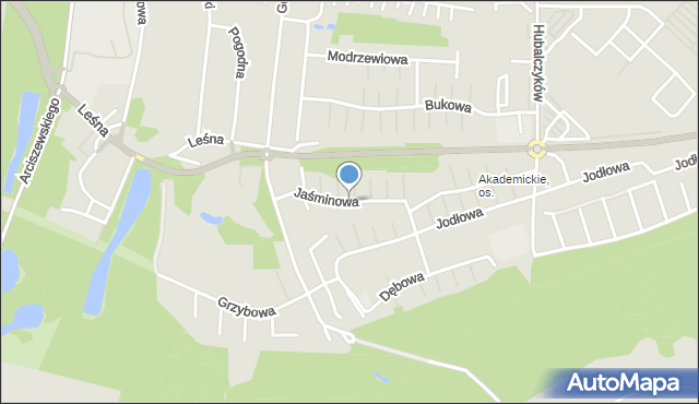 Słupsk, Jaśminowa, mapa Słupska