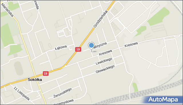 Sokółka, Jasna, mapa Sokółka