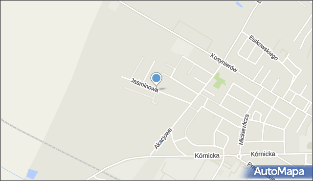 Środa Wielkopolska, Jaśminowa, mapa Środa Wielkopolska