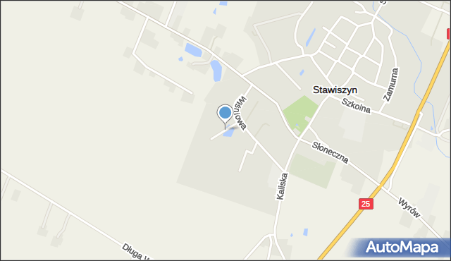 Stawiszyn powiat kaliski, Jagodowa, mapa Stawiszyn powiat kaliski