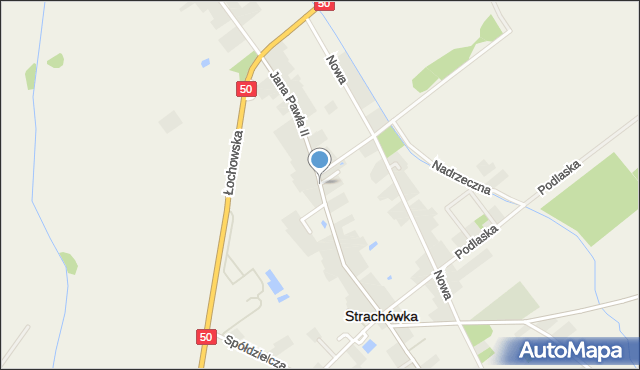 Strachówka, Jana Pawła II, mapa Strachówka