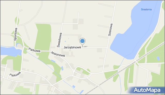 Stradomia Wierzchnia, Jarzębinowa, mapa Stradomia Wierzchnia