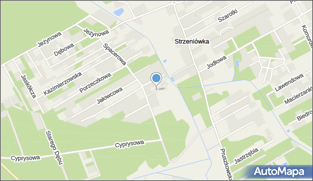 Strzeniówka, Jasna, mapa Strzeniówka