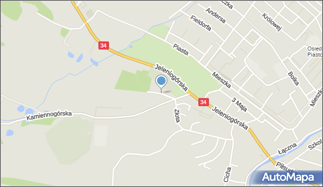 Świebodzice, Jasna, mapa Świebodzice