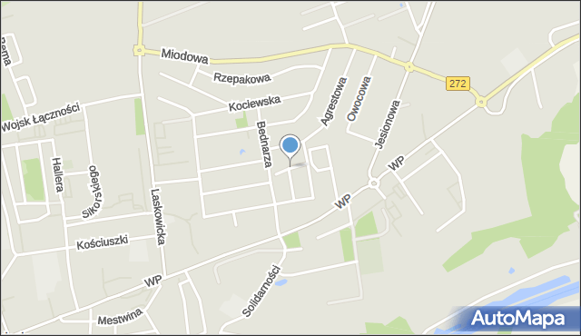 Świecie, Jałowcowa, mapa Świecie