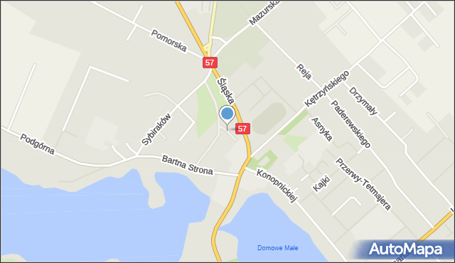 Szczytno, Jaśminowa, mapa Szczytno