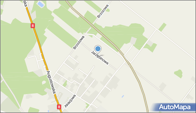 Sztabin, Jarzębinowa, mapa Sztabin