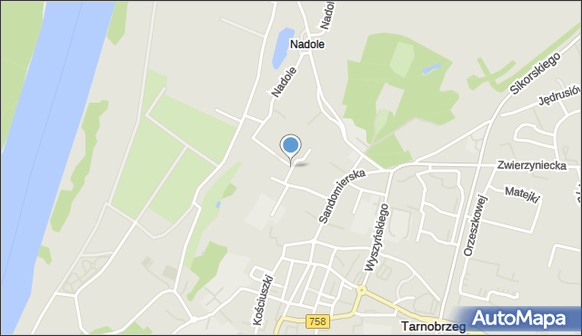 Tarnobrzeg, Jasińskiego Władysława, mapa Tarnobrzegu