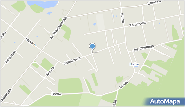 Tarnobrzeg, Jaśminowa, mapa Tarnobrzegu