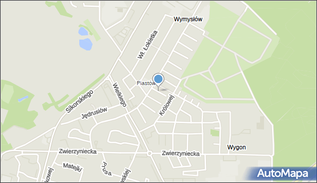 Tarnobrzeg, Jaworowa, mapa Tarnobrzegu