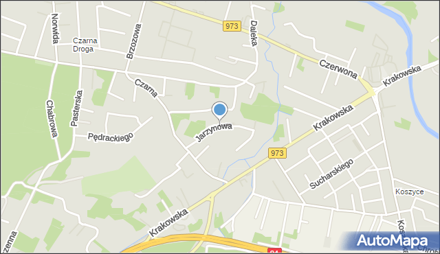 Tarnów, Jarzynowa, mapa Tarnów