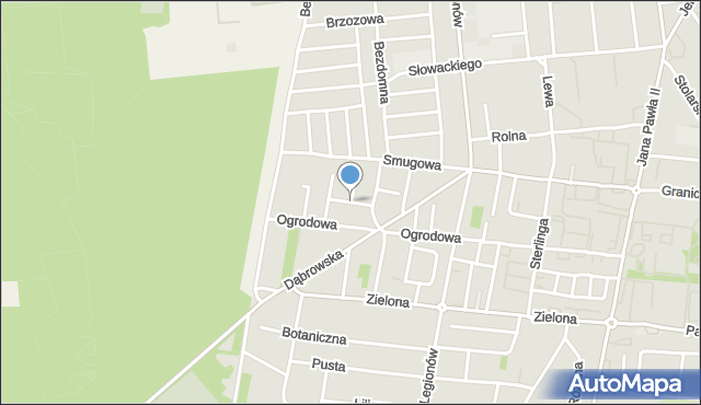 Tomaszów Mazowiecki, Jagodowa, mapa Tomaszów Mazowiecki