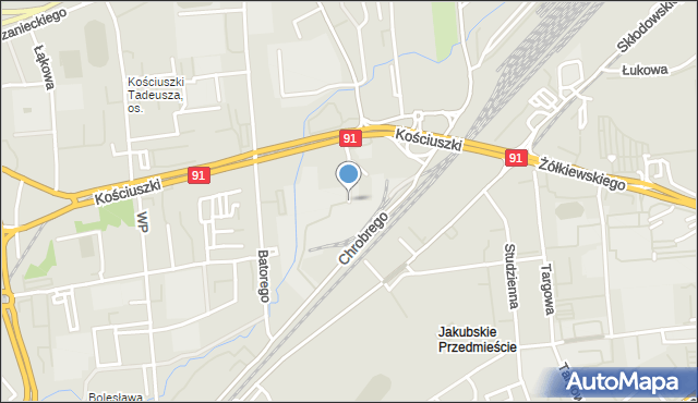 Toruń, Jana Olbrachta, mapa Torunia