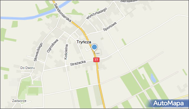 Tryńcza, Jana Pawła II, mapa Tryńcza