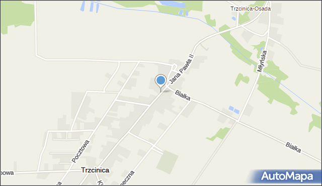 Trzcinica powiat kępiński, Jana Pawła II, mapa Trzcinica powiat kępiński