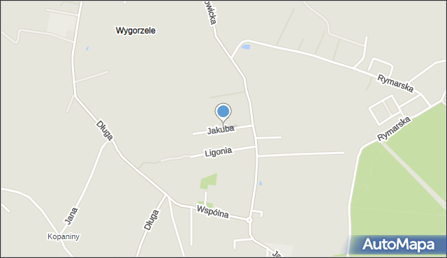 Tychy, Jakuba, mapa Tychów