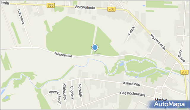 Wancerzów, Jaskrowska, mapa Wancerzów