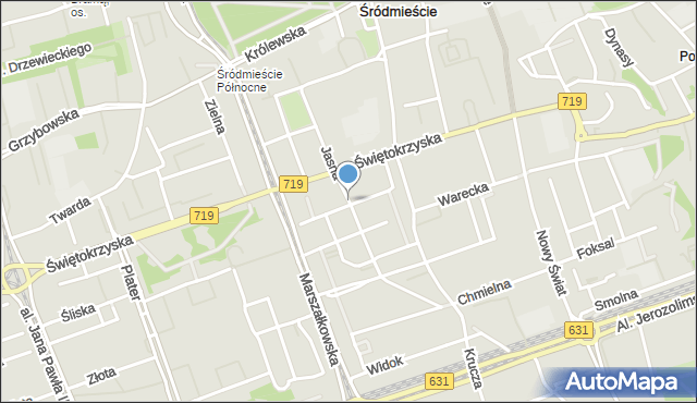 Warszawa, Jasna, mapa Warszawy