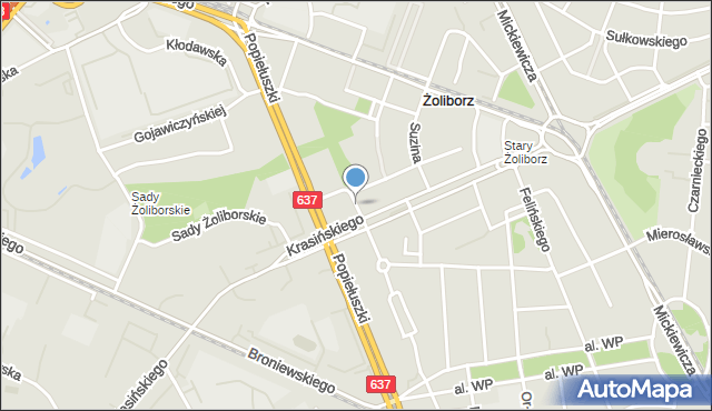 Warszawa, Jaśkiewicza Teofila, mapa Warszawy