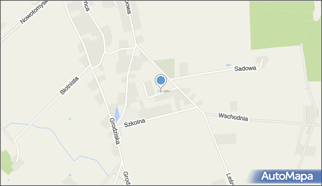 Wąsowo, Jana Rożka, mapa Wąsowo