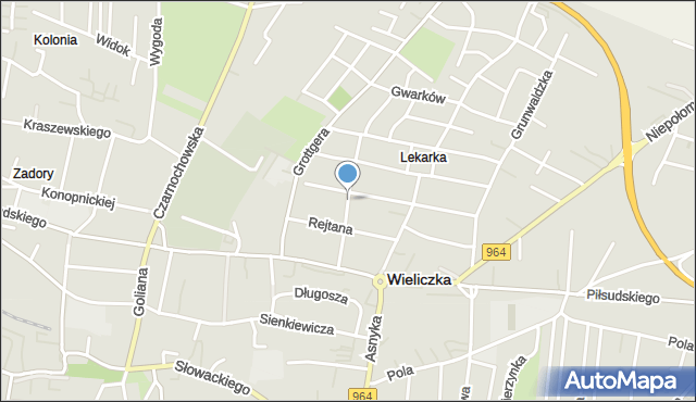 Wieliczka, Jagiellońska, mapa Wieliczka