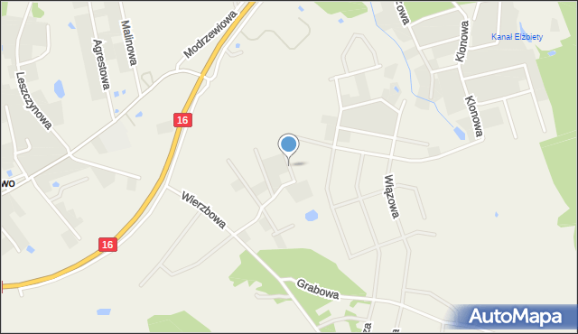 Wójtowo gmina Barczewo, Jałowcowa, mapa Wójtowo gmina Barczewo