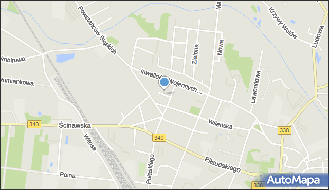 Wołów, Jasna, mapa Wołów