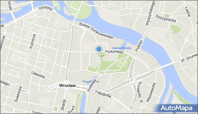 Wrocław, Jana Styki i Wojciecha Kossaka, mapa Wrocławia