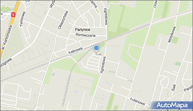 Wrocław, Jagodowa, mapa Wrocławia