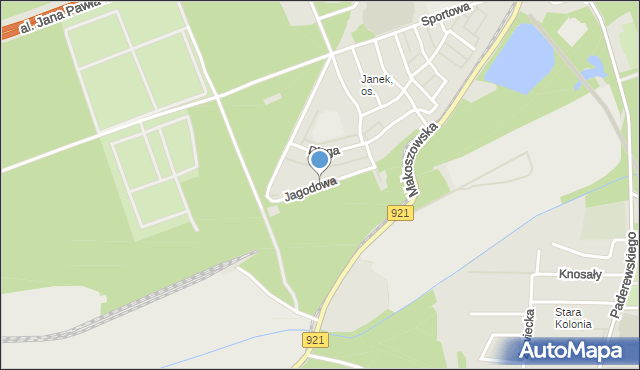 Zabrze, Jagodowa, mapa Zabrza