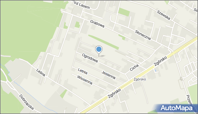 Zagrody gmina Nowiny, Jarzębinowa, mapa Zagrody gmina Nowiny