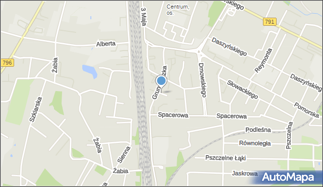 Zawiercie, Jagiellońska, mapa Zawiercie