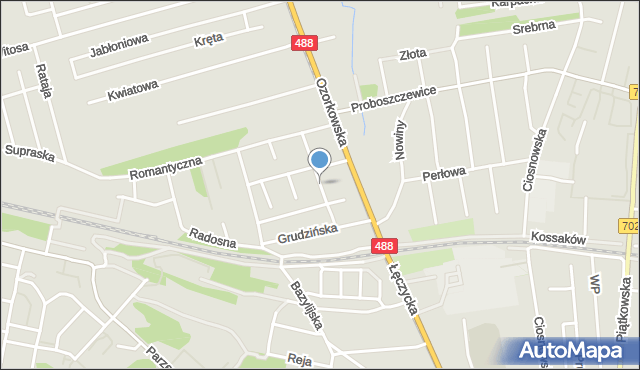 Zgierz, Jasna, mapa Zgierz