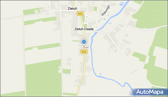 Zieluń-Osada, Jagiellońska, mapa Zieluń-Osada