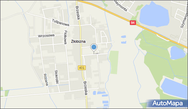 Żłobizna, Jaśminowa, mapa Żłobizna