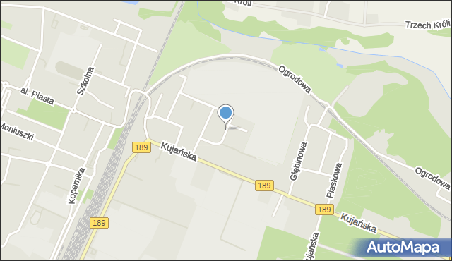 Złotów, Jarzębinowa, mapa Złotów