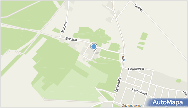 Żyrowa, Jagodowa, mapa Żyrowa