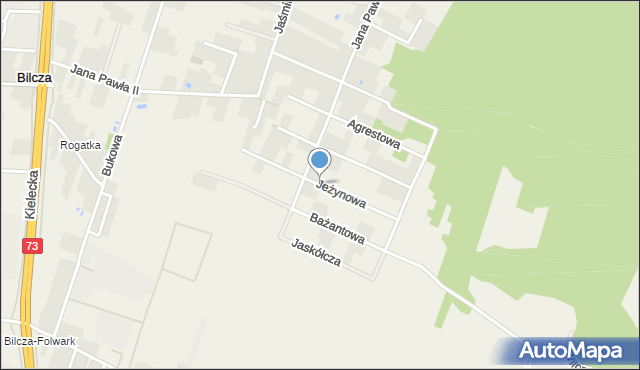 Bilcza gmina Morawica, Jeżynowa, mapa Bilcza gmina Morawica