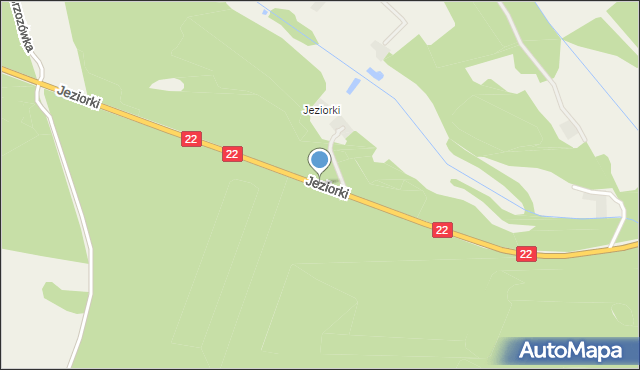 Brzozowa gmina Krzeszyce, Jeziorki, mapa Brzozowa gmina Krzeszyce