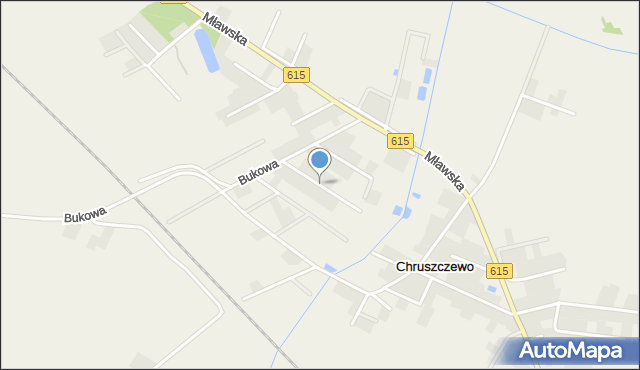 Chruszczewo, Jesionowa, mapa Chruszczewo