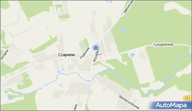 Czapielsk, Jezuicka, mapa Czapielsk