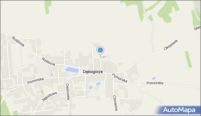 Dębogórze, Jęczmienna, mapa Dębogórze