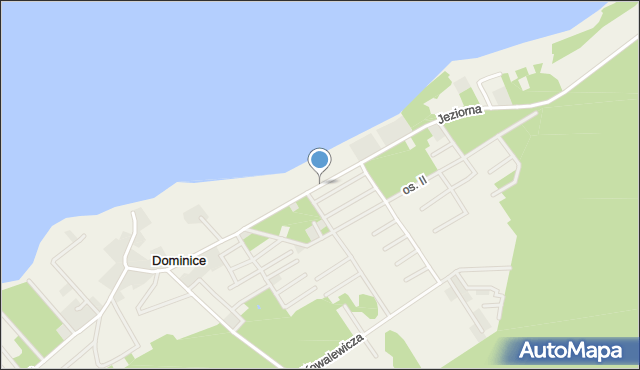 Dominice, Jeziorna, mapa Dominice