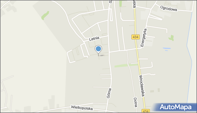 Gostyń, Jesienna, mapa Gostyń