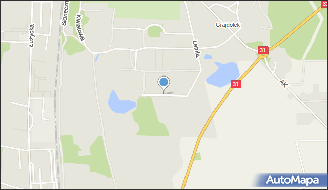 Gryfino, Jesienna, mapa Gryfino